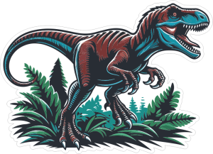 Barevný dinosaurus 014 pravá Tyrannosaurus Rex