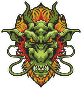 Barevný drak 012