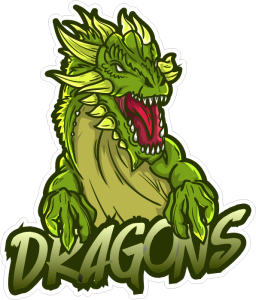 Barevný drak 021 nápis Dragons