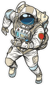 Barevný kosmonaut 003 levá