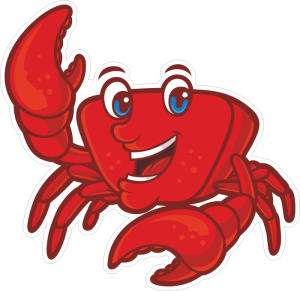 Barevný krab 001 levá mává