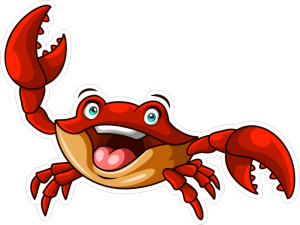 Barevný krab 002 levá mává