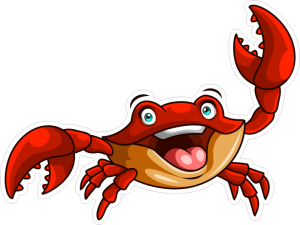 Barevný krab 002 pravá mává