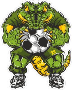 Barevný krokodýl 011 pravá fotbalista