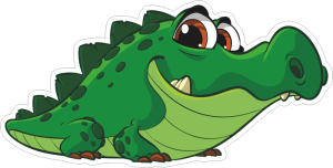 Barevný krokodýl 012 pravá kuk