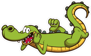 Barevný krokodýl 018 levá pohodička