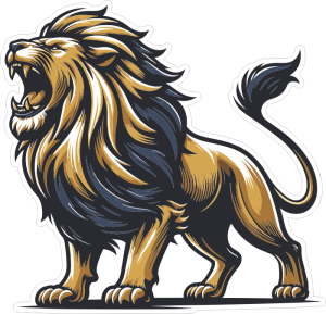 Barevný lev 015 levá král zvířat