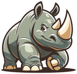 Barevný nosorožec 004 pravá