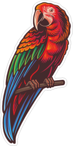 Barevný papoušek 002 levá