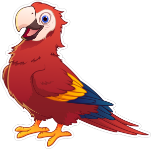 Barevný papoušek 003 levá