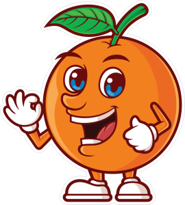 Barevný pomeranč 001 levá veselý