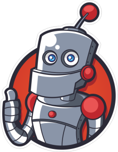 Barevný robot 001 levá palec nahoru