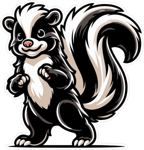 Barevný skunk 001 levá smraďoch
