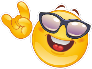 Barevný smajlík 023 levá cool