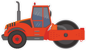 Barevný traktor 004 levá válcování půdy