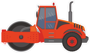 Barevný traktor 004 pravá válcování půdy