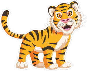 Barevný tygr 015 pravá veselý tygřík