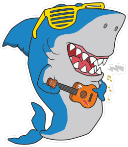 Barevný žralok 009 pravá zpěv s kytarou