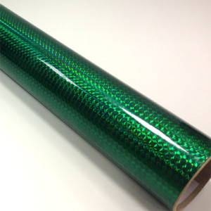 Fantasy 1/4 mosaic emerald green PRIME, tmavě zelená folie s holografickým efektem