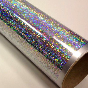 Fantasy sequins silver PRIME, stříbrná folie s holografickým efektem