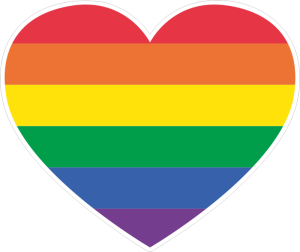 LGBT vlajka 001 duhové srdce