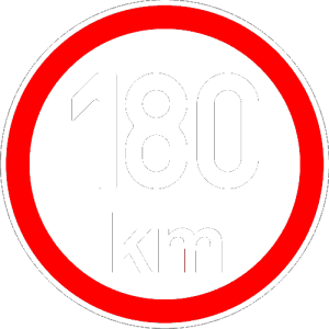 Maximální rychlost 180km - nejvyšší konstrukční rychlost