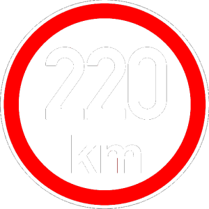 Maximální rychlost 220km - nejvyšší konstrukční rychlost