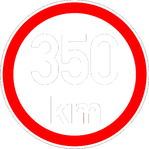 Maximální rychlost 350km - nejvyšší konstrukční rychlost