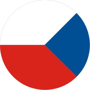 Vlajka Česká Republika - kulatá pravá (ČR) 