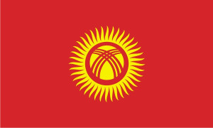Vlajka Kyrgyzstán