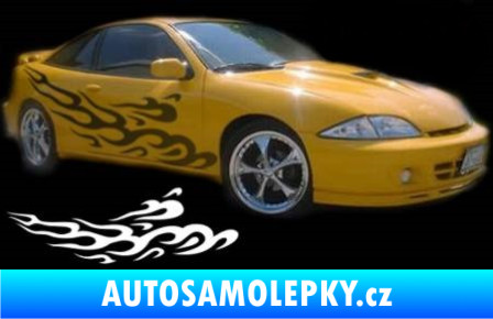 Samolepka Samolepka na bok plameny 122 černá