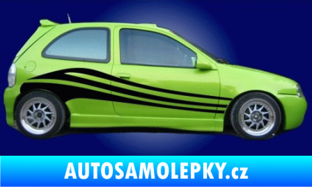 Samolepka Samolepka na bok pruhy 003 modrá dynamic