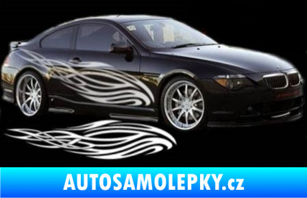 Samolepka Samolepka na bok plameny 132 modrá dynamic