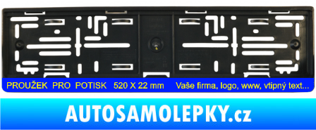 Samolepka Tištěná samolepka pod SPZ proužek 520 x 22mm modrá dynamic