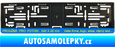 Samolepka Tištěná samolepka pod SPZ proužek 520 x 22mm modrá oceán