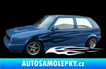 Samolepka Samolepka na bok plameny 076 zelená