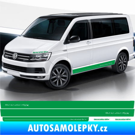Samolepka Polep na bok Generation Six Volkswagen T4, T5, T6, T7 verze long zelená