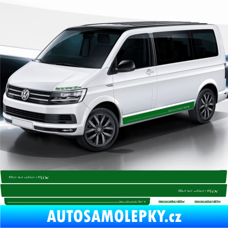 Samolepka Polep na bok Generation Six Volkswagen T4, T5, T6, T7 tmavě zelená