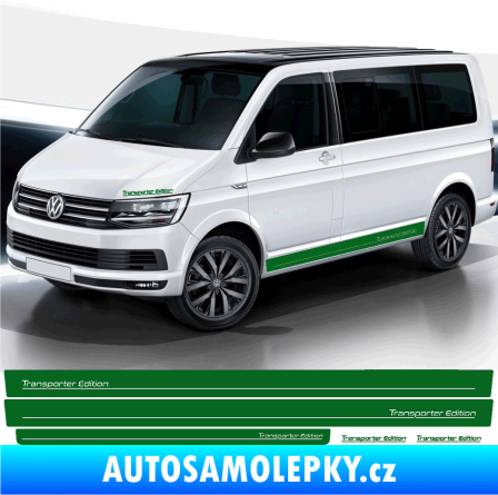Samolepka Polep na bok Transporter Edition Volkswagen T4, T5, T6 tmavě zelená