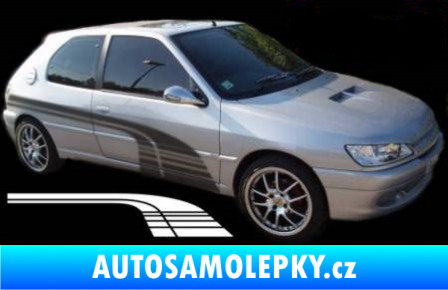 Samolepka Samolepka na bok pruhy 034 tyrkysová
