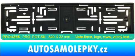 Samolepka Tištěná samolepka pod SPZ proužek 520 x 22mm tyrkysová
