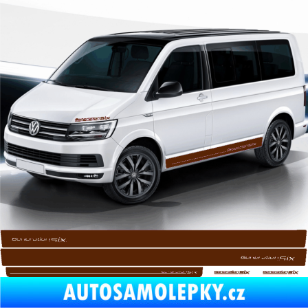 Samolepka Polep na bok Generation Six Volkswagen T4, T5, T6, T7 hnědá