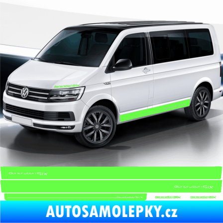 Samolepka Polep na bok Generation Six Volkswagen T4, T5, T6, T7 Fluorescentní zelená
