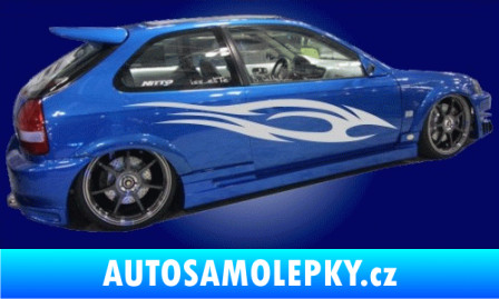Samolepka Samolepka na bok plameny 038 zelená kawasaki