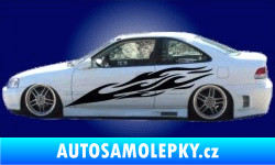 Samolepka Samolepka na bok plameny 050 zelená kawasaki