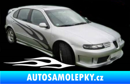 Samolepka Samolepka na bok plameny 078 zelená kawasaki