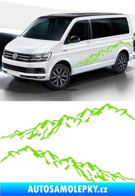 Samolepka Samolepka hory 001 zelená kawasaki