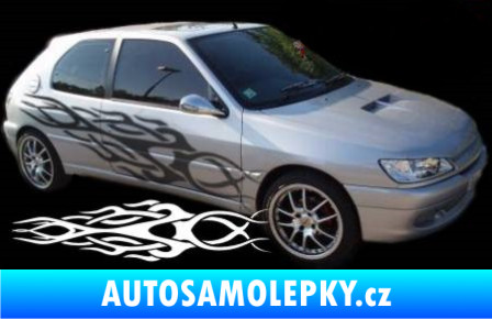 Samolepka Samolepka na bok plameny 117 šedá