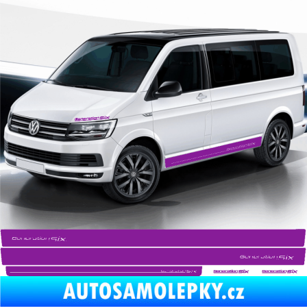Samolepka Polep na bok Generation Six Volkswagen T4, T5, T6, T7 fialová