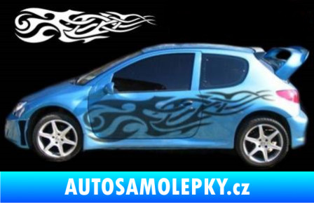 Samolepka Samolepka na bok plameny 105 světle modrá